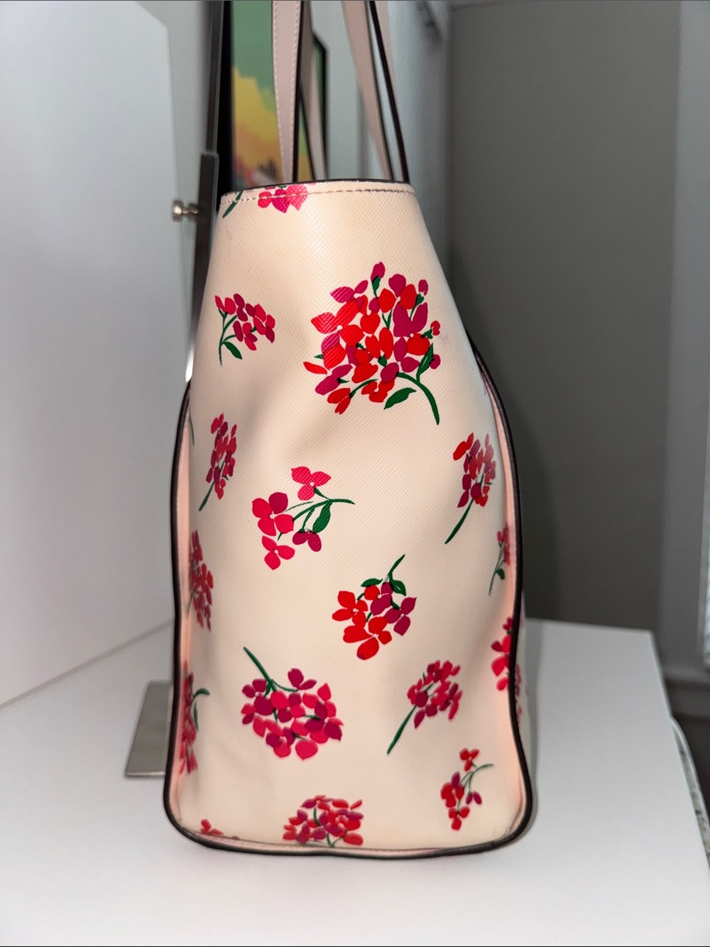Kate Spade Becca Floral Tote in Fresh Peach Multi - Picture 2 of 10